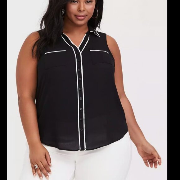 torrid Tops - Torrid Madison Gorgette Button Down